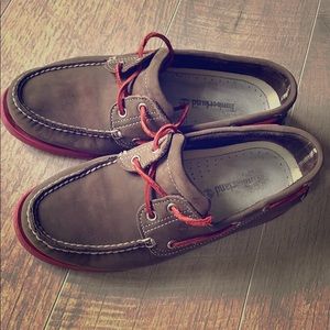 Timberland brown leather suede men’s boat shoes